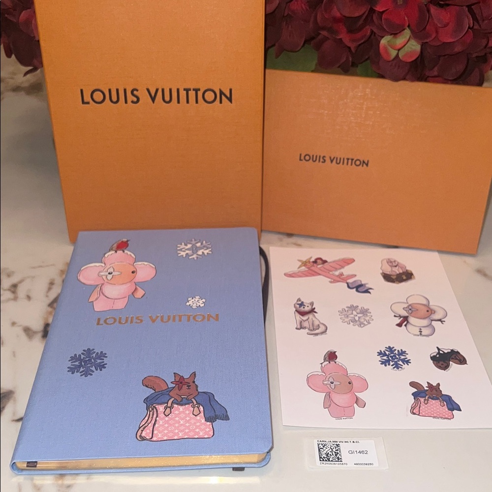 NIB LOUIS VUITTON Jane Notebook MM and Stickers - Picture 2 of 7